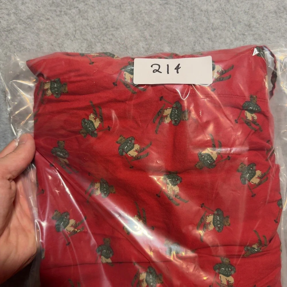 Polo Ralph Lauren Mens Red Skiing Polo Bear Pajama Pants Sleepwear Large